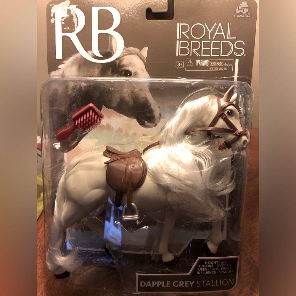 Lanard Toys Royal Breeds Dapple Grey StallIon Figure/Toy Andalusian Horse New